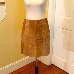 Suede mini skirt brown